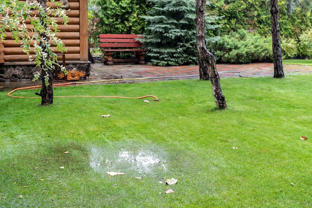 What is an indication of possible drainage problems