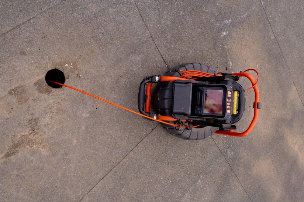 What does a drain camera inspection show?
